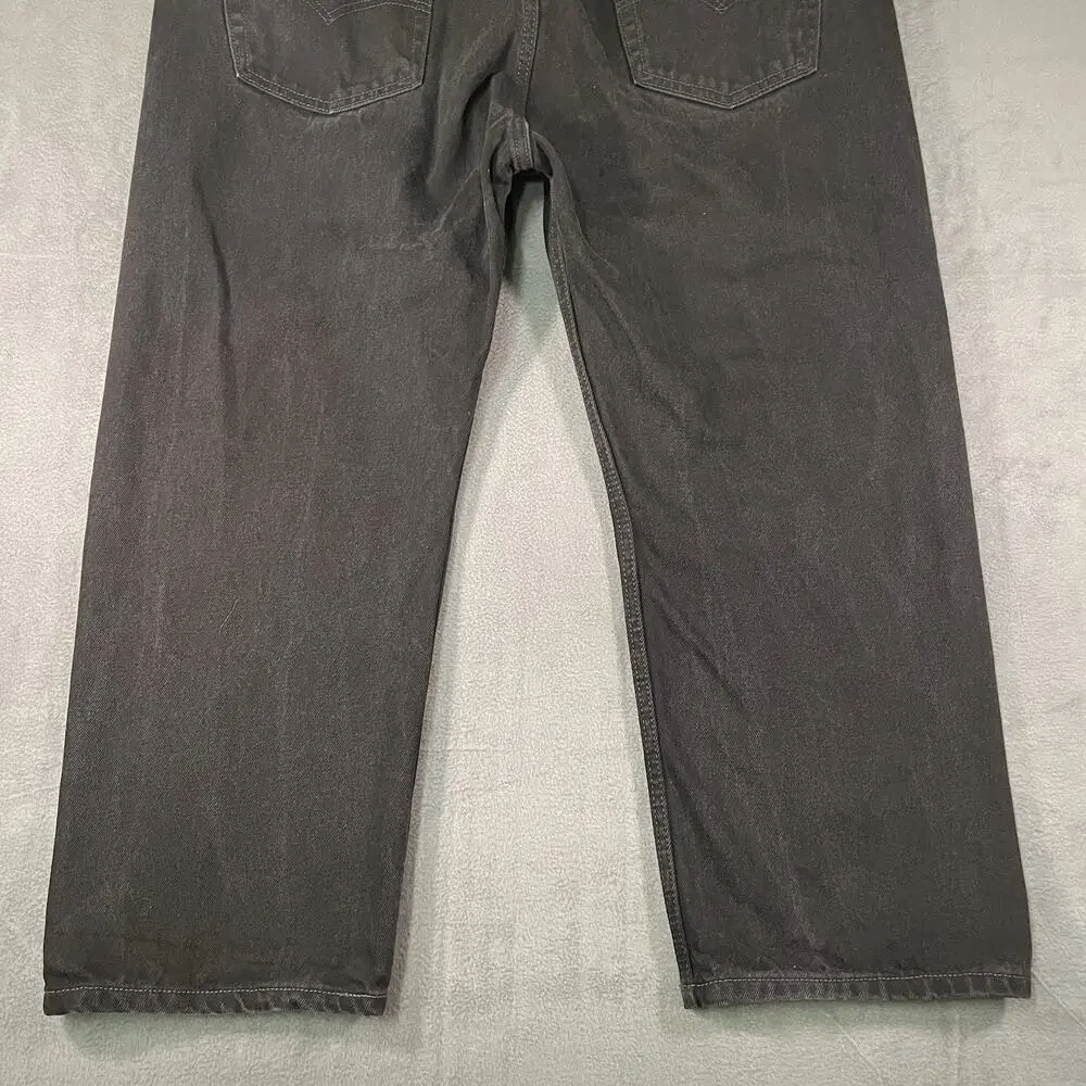 Levi’s 505 Jeans Black Men’s 44x30 Straight Leg Classic Denim